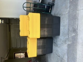 Moving totes packed and labeled by room